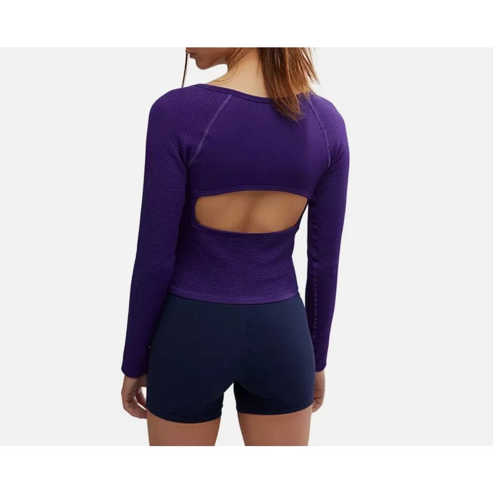 Free People Movement Purple Long Sleeve Top - Picture 5 of 5